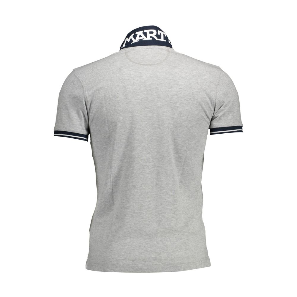 Gray Cotton Men Polo Shirt-La Martina-LabelTerrace.com