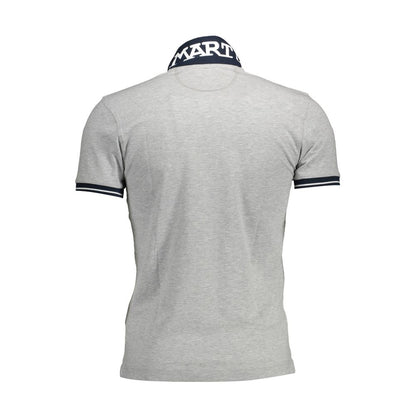 Gray Cotton Men Polo Shirt-La Martina-LabelTerrace.com
