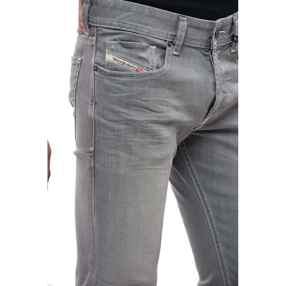 Gray Cotton Men Skinny Jean-Diesel-LabelTerrace.com