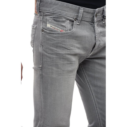 Gray Cotton Men Skinny Jean-Diesel-LabelTerrace.com