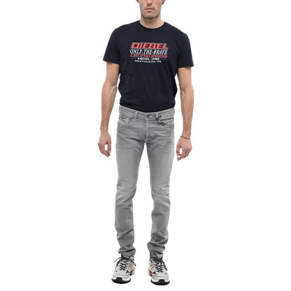 Gray Cotton Men Skinny Jean-Diesel-LabelTerrace.com