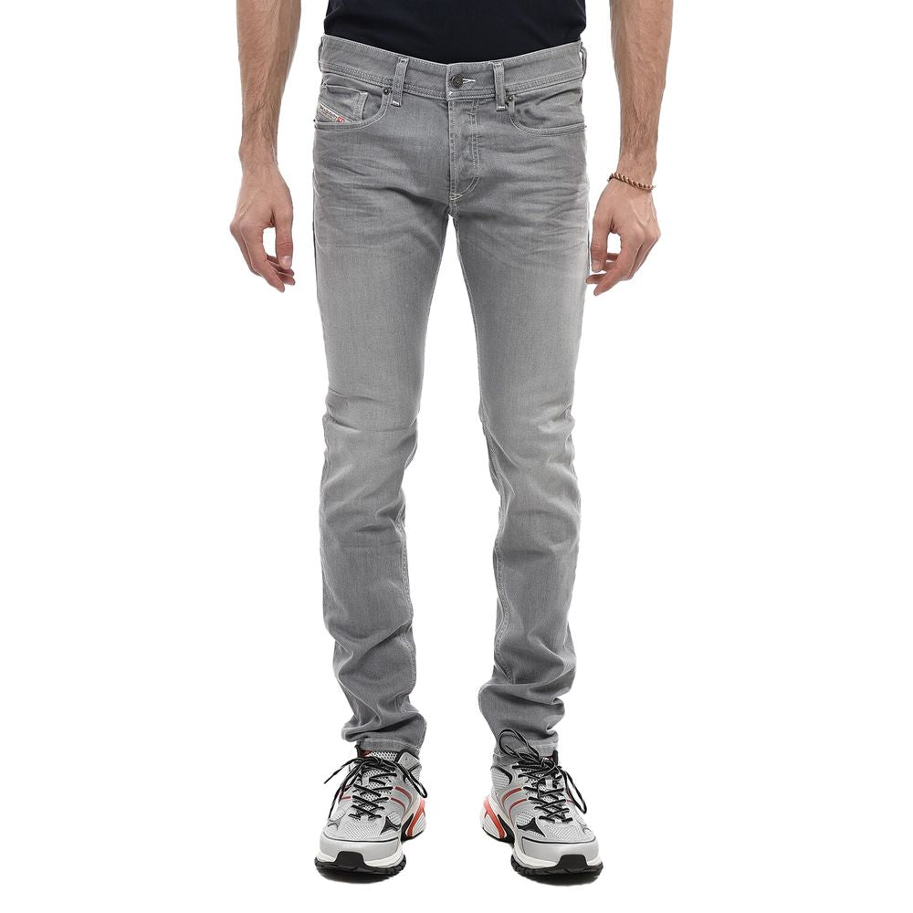 Gray Cotton Men Skinny Jean-Diesel-LabelTerrace.com