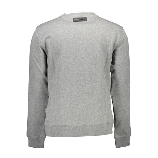 Gray Cotton Men Sweater-Plein Sport-LabelTerrace.com