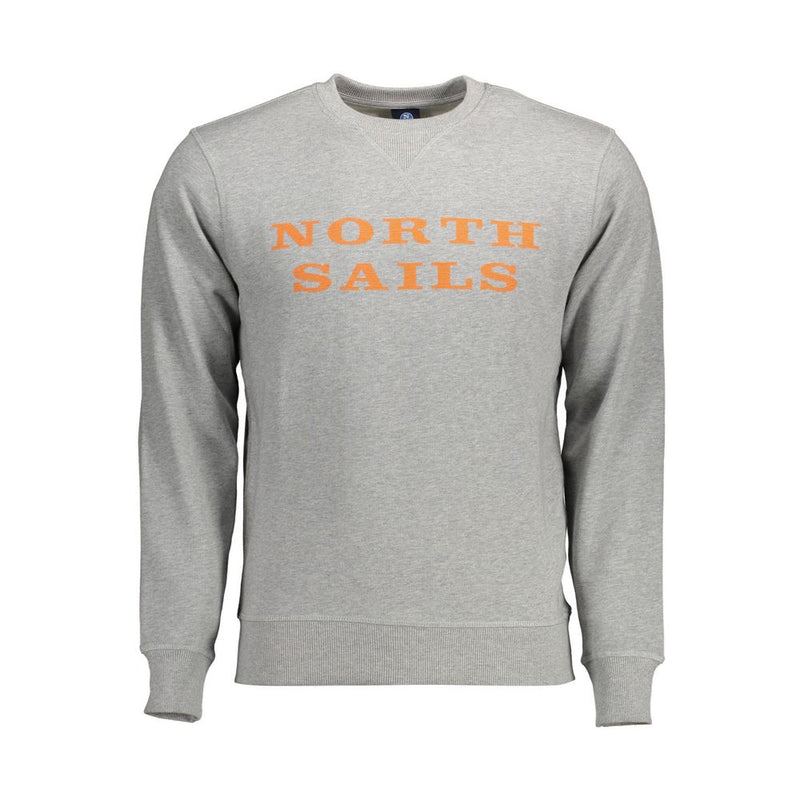 Gray Cotton Men Sweater-North Sails-LabelTerrace.com