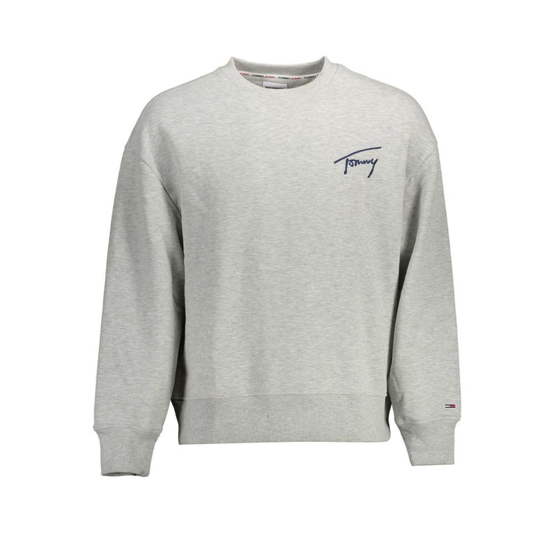 Gray Cotton Men Sweater-Tommy Hilfiger-LabelTerrace.com