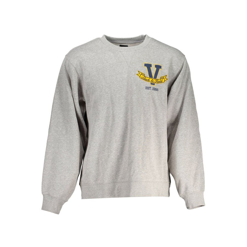 Gray Cotton Men Sweater-Vans-LabelTerrace.com