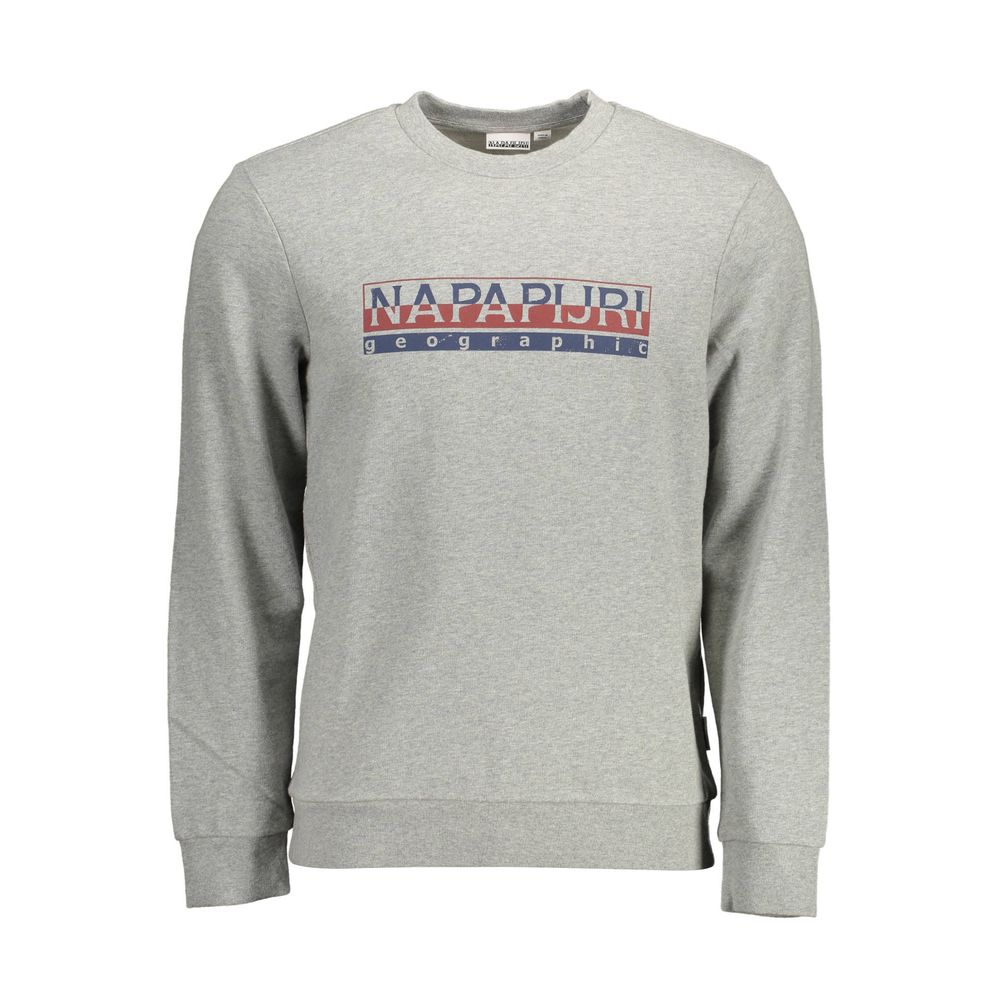 Gray Cotton Men Sweater-Napapijri-LabelTerrace.com
