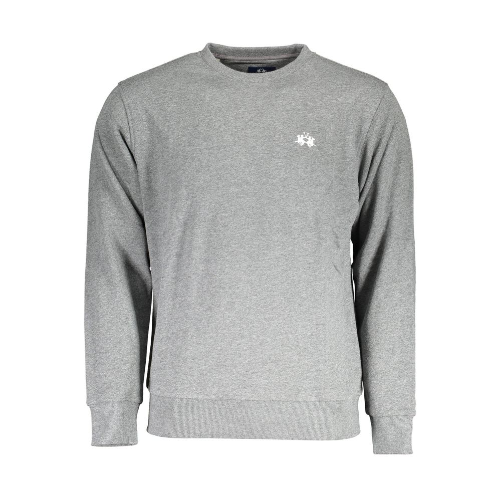 Gray Cotton Men Sweater-La Martina-LabelTerrace.com