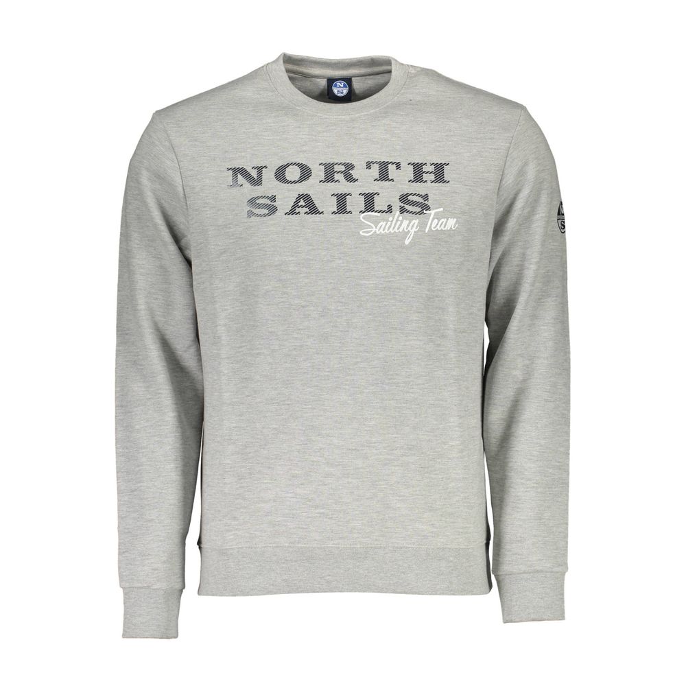 Gray Cotton Men Sweater-North Sails-LabelTerrace.com