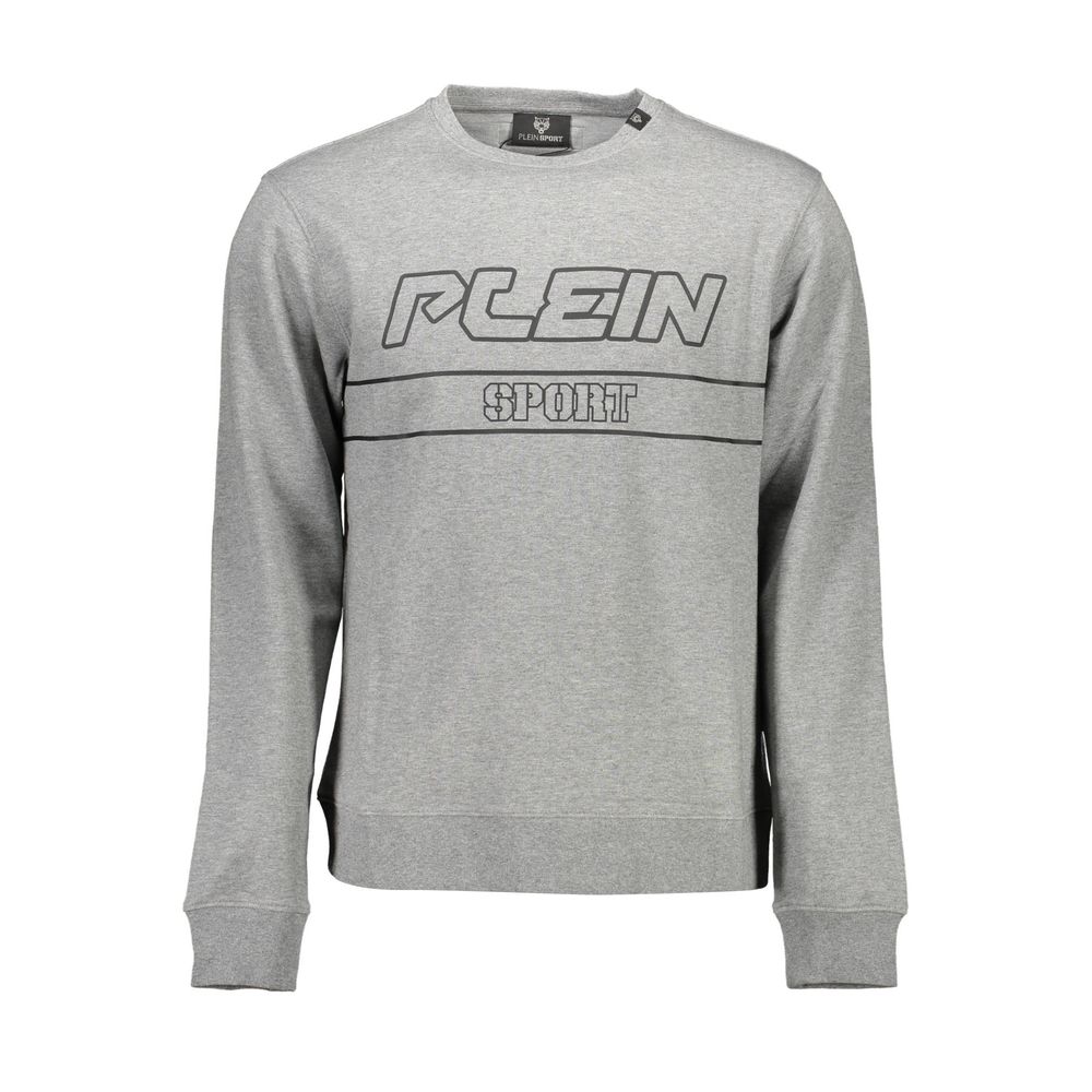 Gray Cotton Men Sweater-Plein Sport-LabelTerrace.com