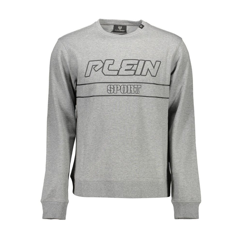 Gray Cotton Men Sweater-Plein Sport-LabelTerrace.com
