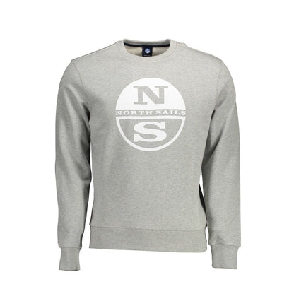 Gray Cotton Men Sweater-North Sails-LabelTerrace.com