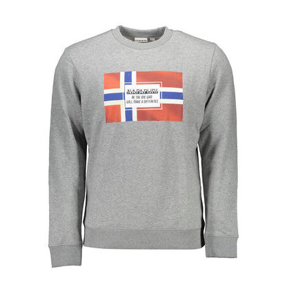 Gray Cotton Men Sweater-Napapijri-LabelTerrace.com