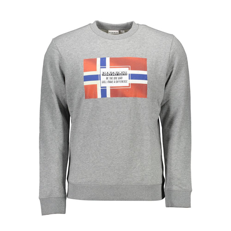 Gray Cotton Men Sweater-Napapijri-LabelTerrace.com
