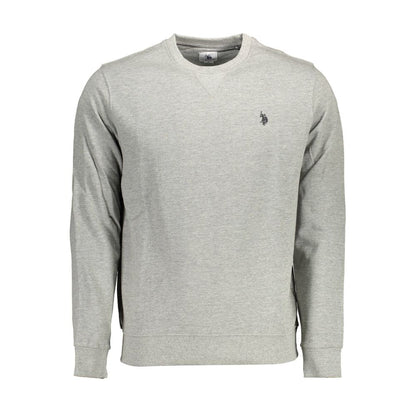 Gray Cotton Men Sweater-U.S. POLO ASSN.-LabelTerrace.com