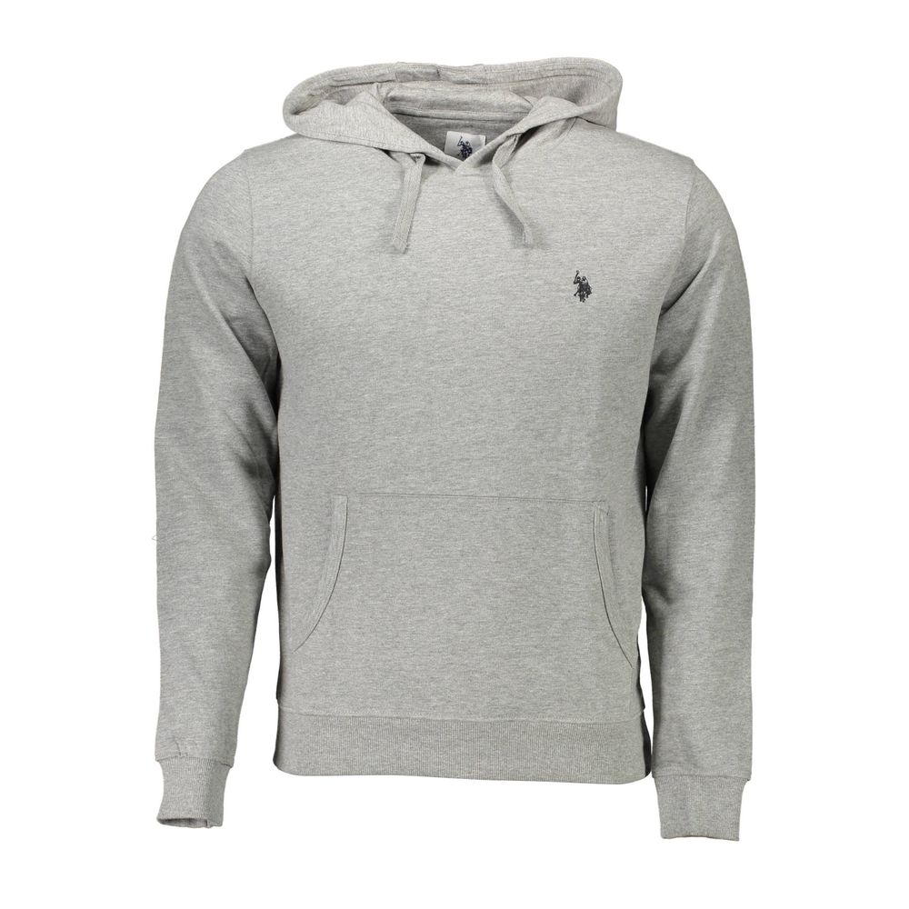 Gray Cotton Men Sweatshirt-U.S. POLO ASSN.-LabelTerrace.com