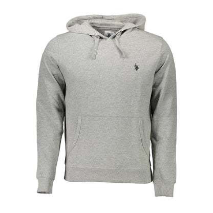 Gray Cotton Men Sweatshirt-U.S. POLO ASSN.-LabelTerrace.com
