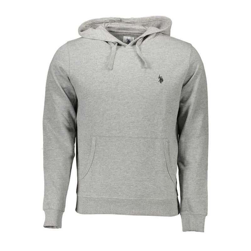 Gray Cotton Men Sweatshirt-U.S. POLO ASSN.-LabelTerrace.com