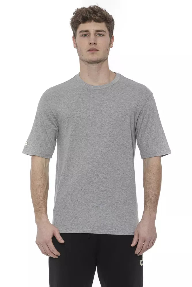 Gray Cotton Men T-Shirt-Tond-LabelTerrace.com