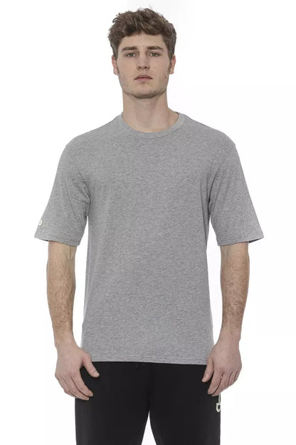 Gray Cotton Men T-Shirt-Tond-LabelTerrace.com
