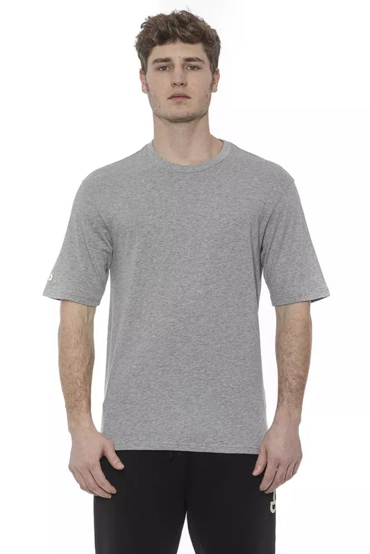 Gray Cotton Men T-Shirt-Tond-LabelTerrace.com