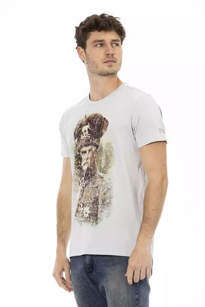 Gray Cotton Men T-Shirt-Trussardi Action-LabelTerrace.com