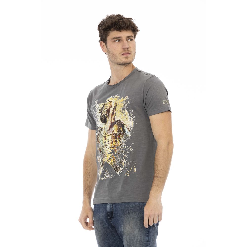 Gray Cotton Men T-Shirt-Trussardi Action-LabelTerrace.com