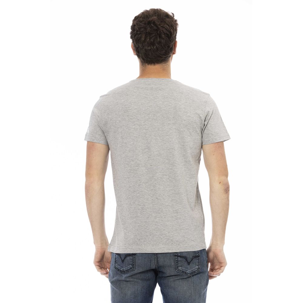 Gray Cotton Men T-Shirt-Trussardi Action-LabelTerrace.com