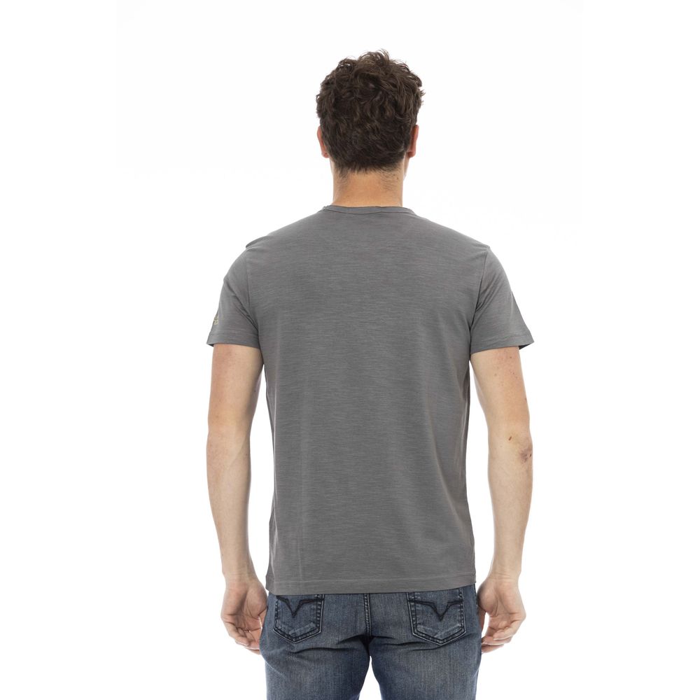 Gray Cotton Men T-Shirt-Trussardi Action-LabelTerrace.com