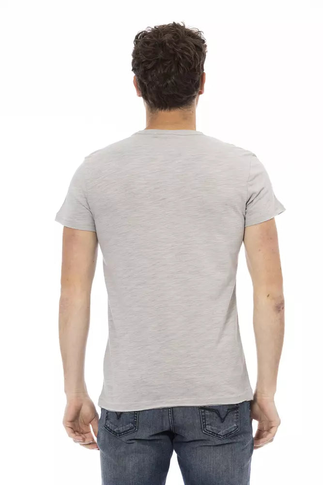Gray Cotton Men T-Shirt-Trussardi Action-LabelTerrace.com