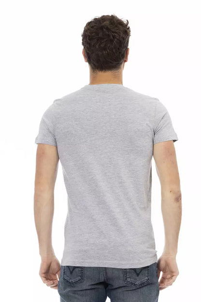 Gray Cotton Men T-Shirt-Trussardi Action-LabelTerrace.com