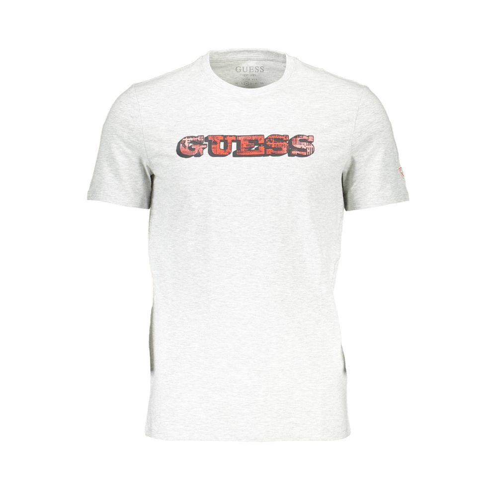 Gray Cotton Men T-Shirt-Guess Jeans-LabelTerrace.com