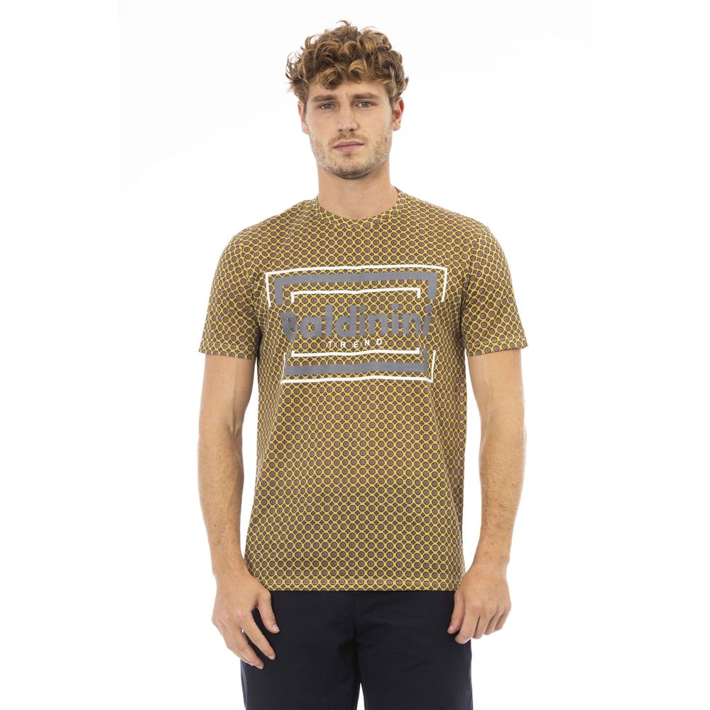 Gray Cotton Men T-Shirt-Baldinini Trend-LabelTerrace.com