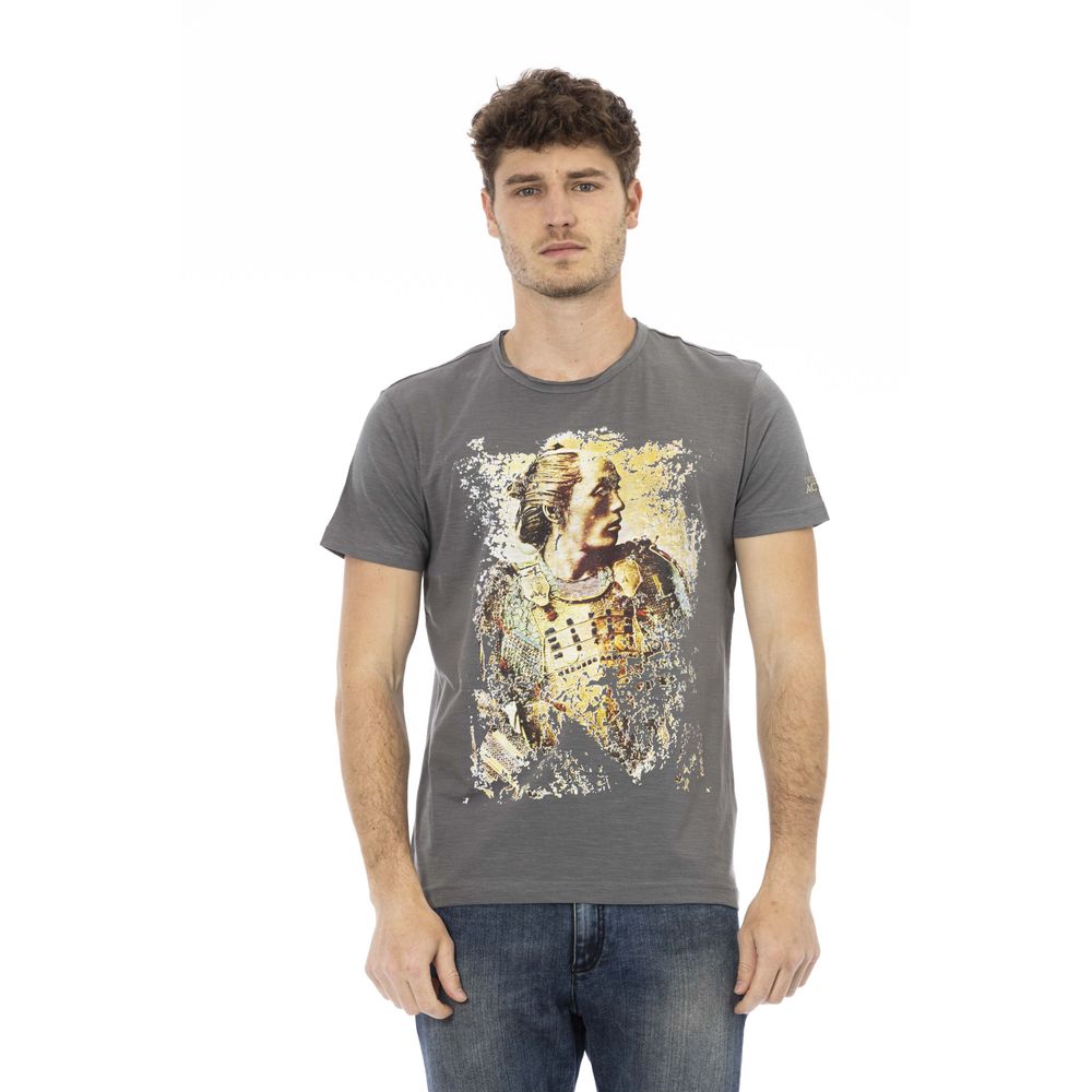 Gray Cotton Men T-Shirt-Trussardi Action-LabelTerrace.com