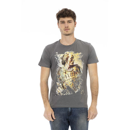 Gray Cotton Men T-Shirt-Trussardi Action-LabelTerrace.com