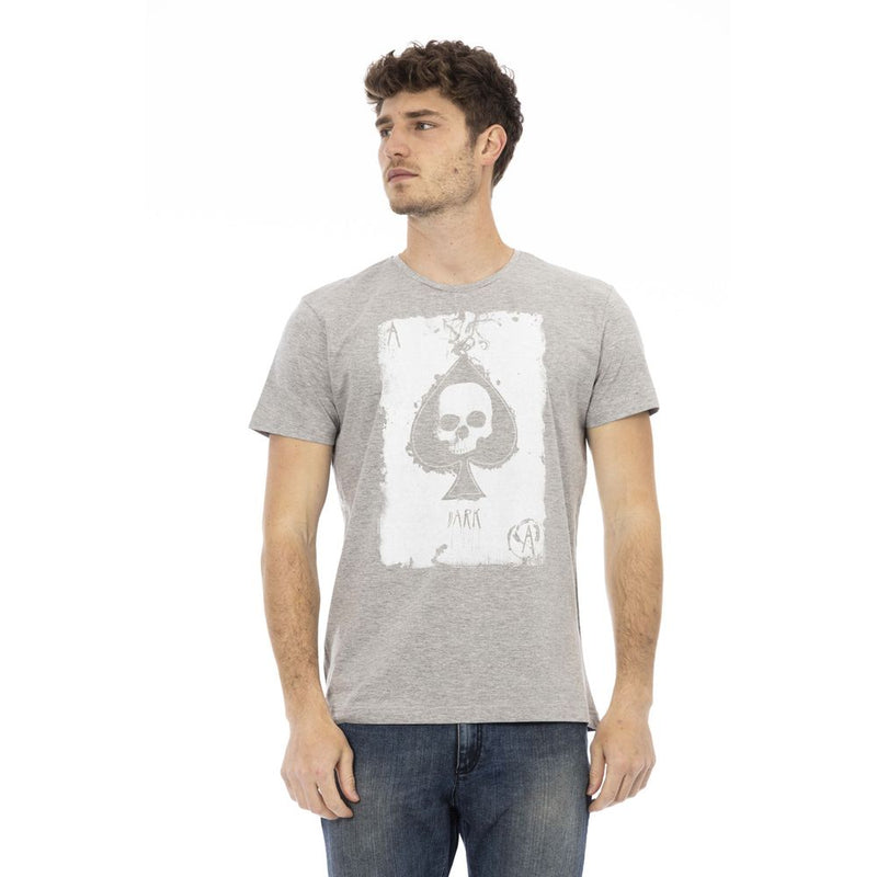 Gray Cotton Men T-Shirt-Trussardi Action-LabelTerrace.com