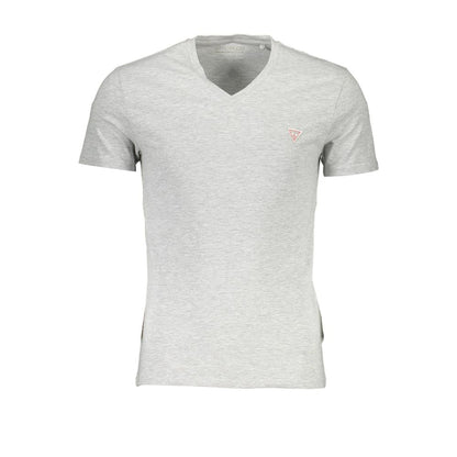 Gray Cotton Men T-Shirt-Guess Jeans-LabelTerrace.com