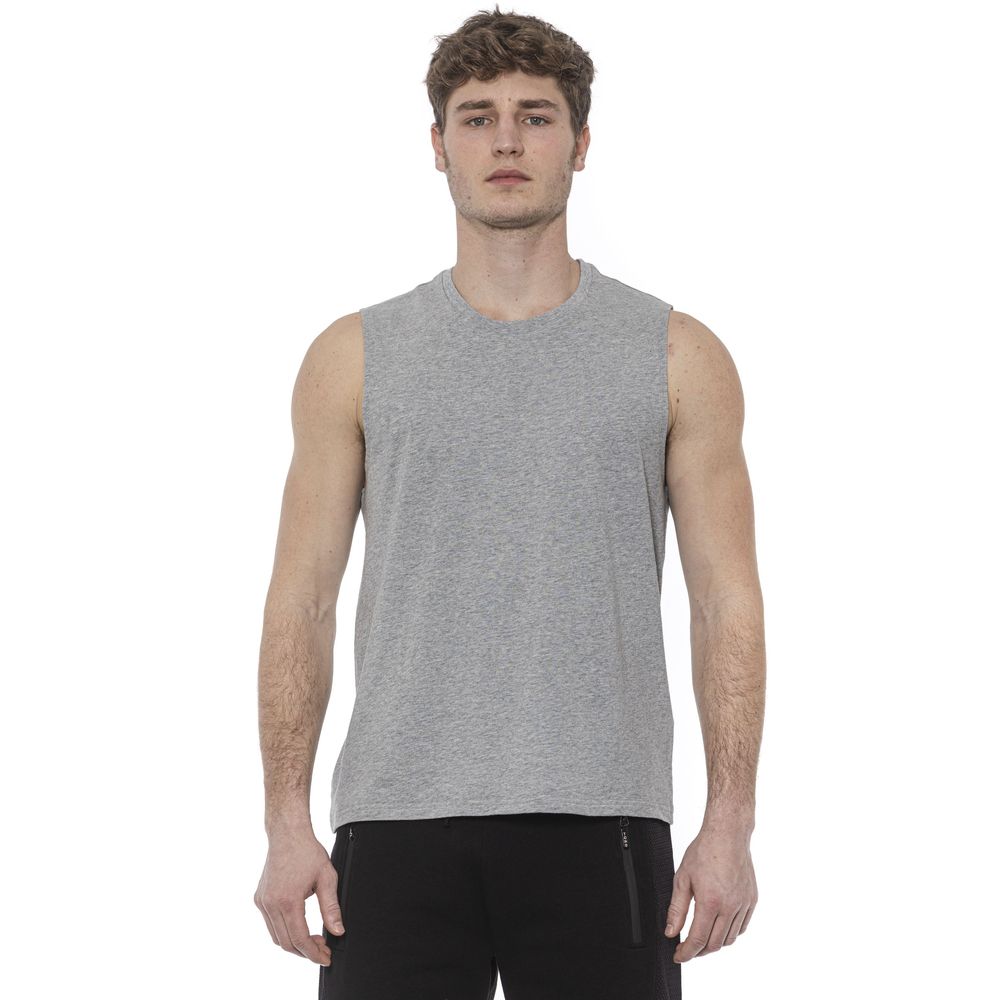 Gray Cotton Men Tank Top-Tond-LabelTerrace.com