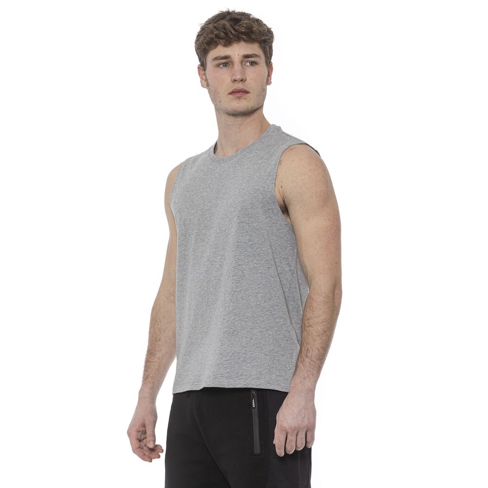 Gray Cotton Men Tank Top-Tond-LabelTerrace.com