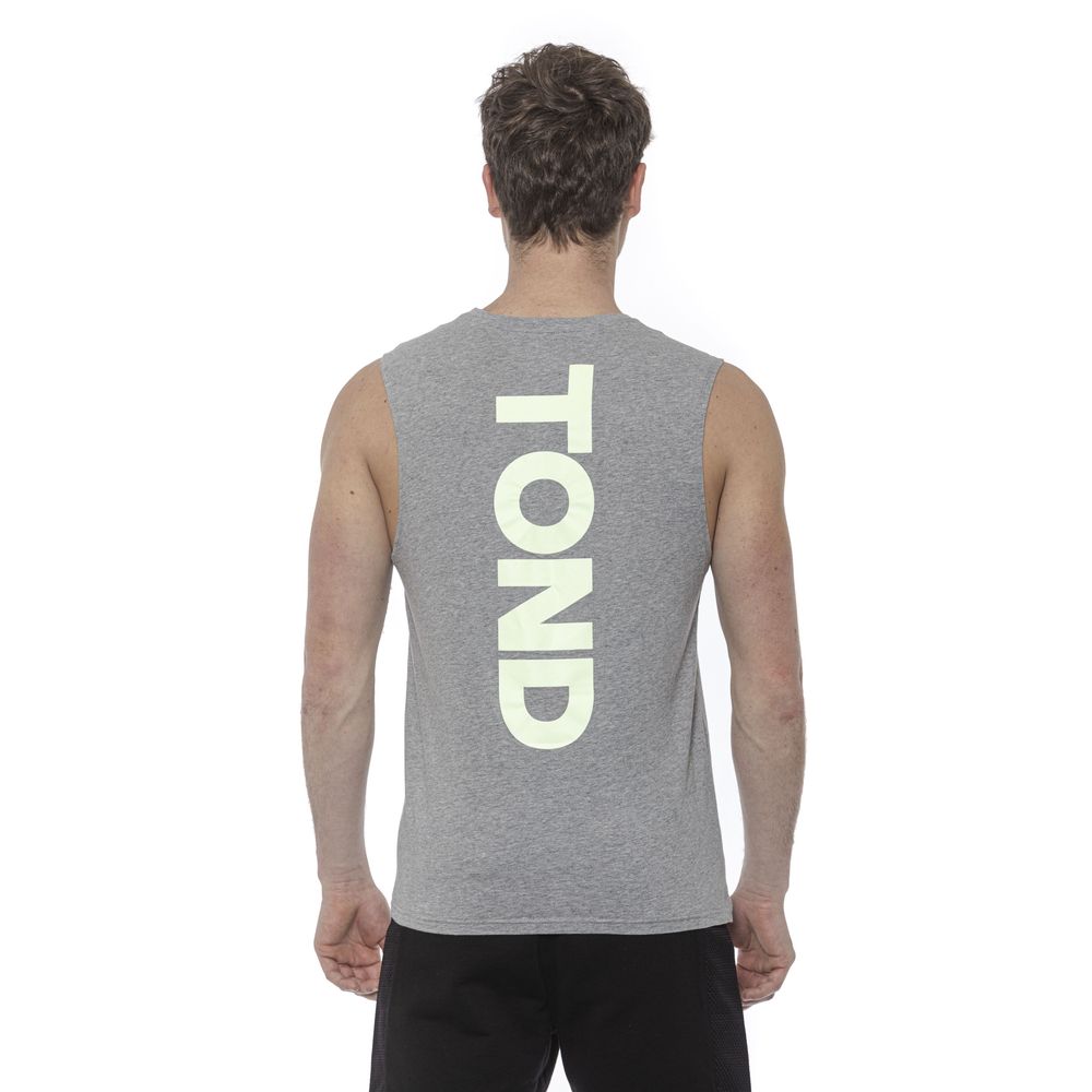 Gray Cotton Men Tank Top-Tond-LabelTerrace.com