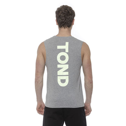 Gray Cotton Men Tank Top-Tond-LabelTerrace.com