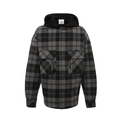 Gray Cotton Men's Jacket-Diego Venturino-LabelTerrace.com