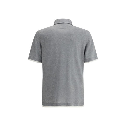 Gray Cotton Polo Shirt