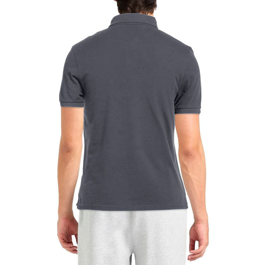 Gray Cotton Polo Shirt-Alpha Studio-LabelTerrace.com