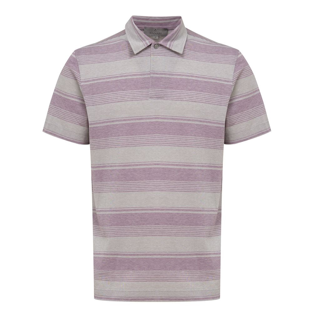 Gray Cotton Polo Shirt-Canali-LabelTerrace.com