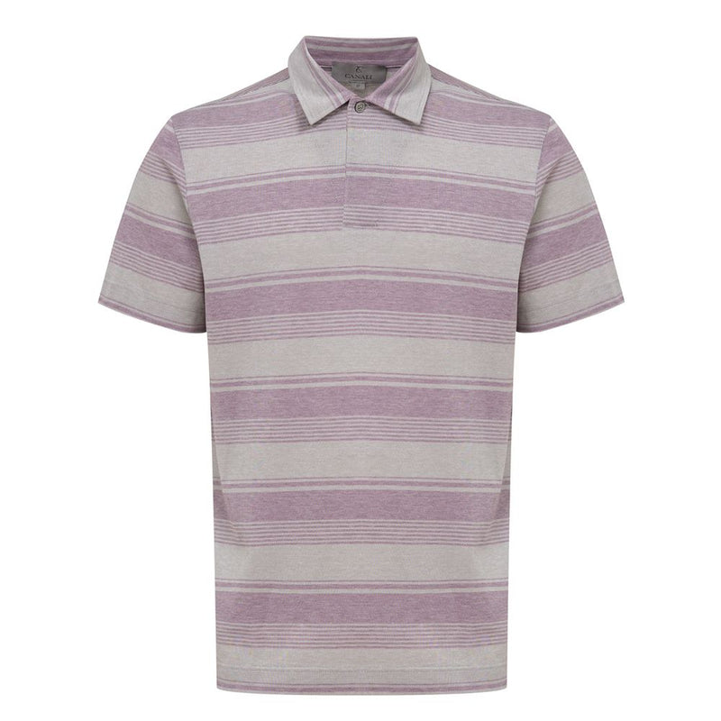 Gray Cotton Polo Shirt-Canali-LabelTerrace.com