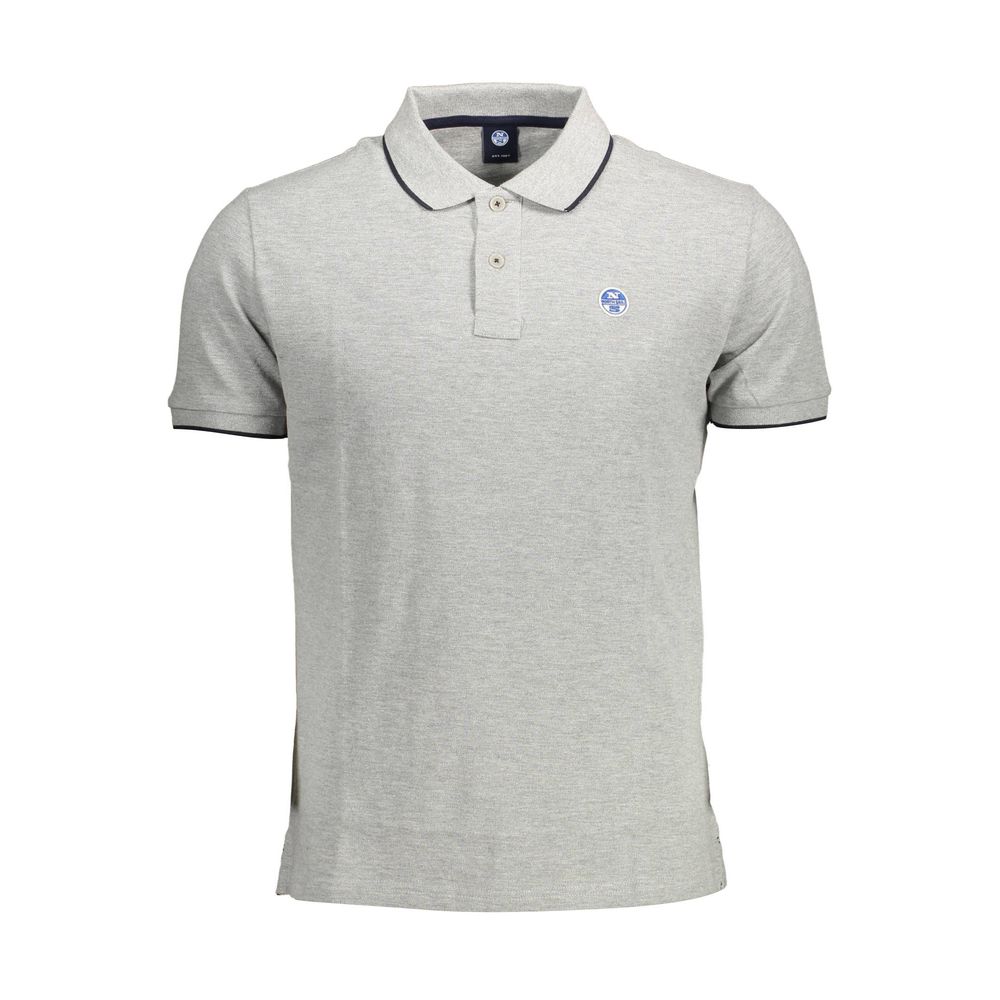 Gray Cotton Polo Shirt-North Sails-LabelTerrace.com