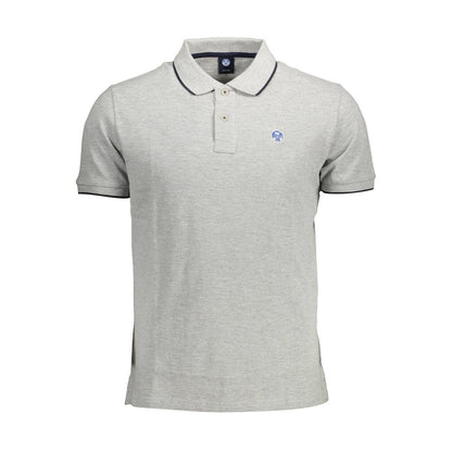 Gray Cotton Polo Shirt-North Sails-LabelTerrace.com