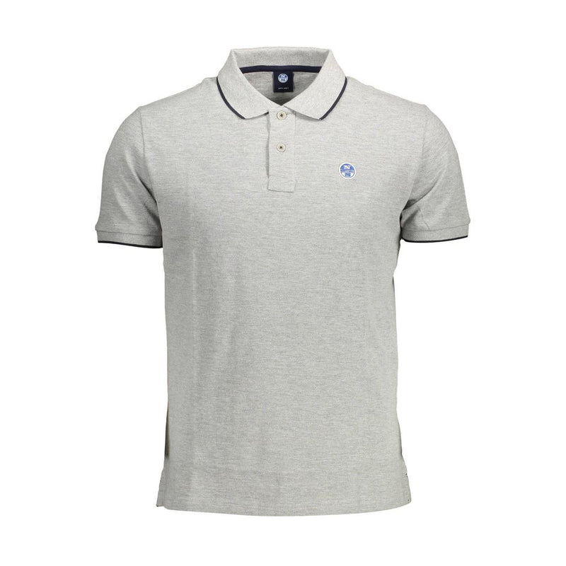 Gray Cotton Polo Shirt-North Sails-LabelTerrace.com