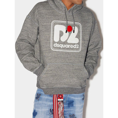 Gray Cotton Hoody-Dsquared²-LabelTerrace.com